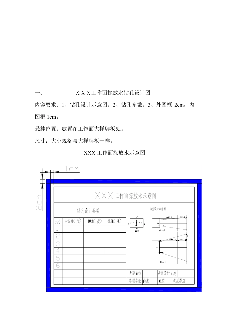 井下探放水牌板示意图_第1页