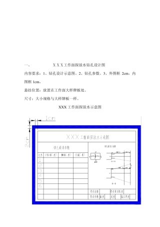 井下探放水牌板示意图