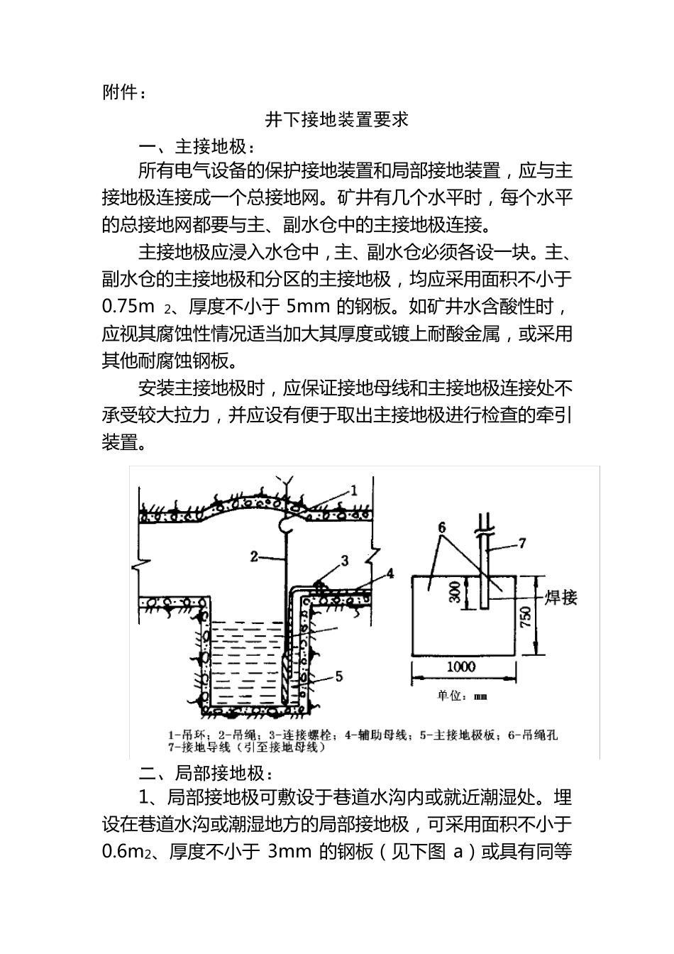 井下接地装置要求_第1页