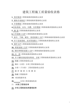 井巷工程检验批质量验收记录表改1