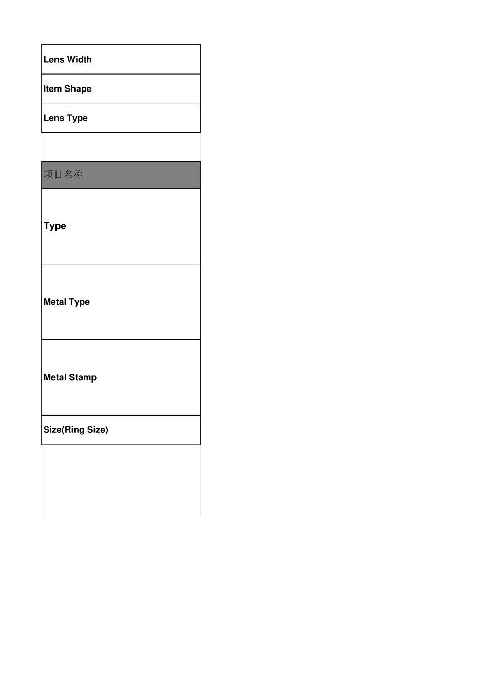 亚马逊SKU表练习模板(商品信息收集表)_第3页