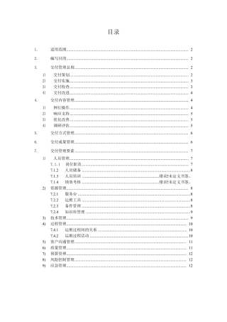 交付管理(运维)