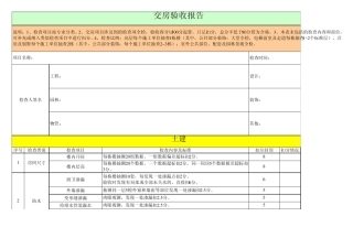 交房验收评分表