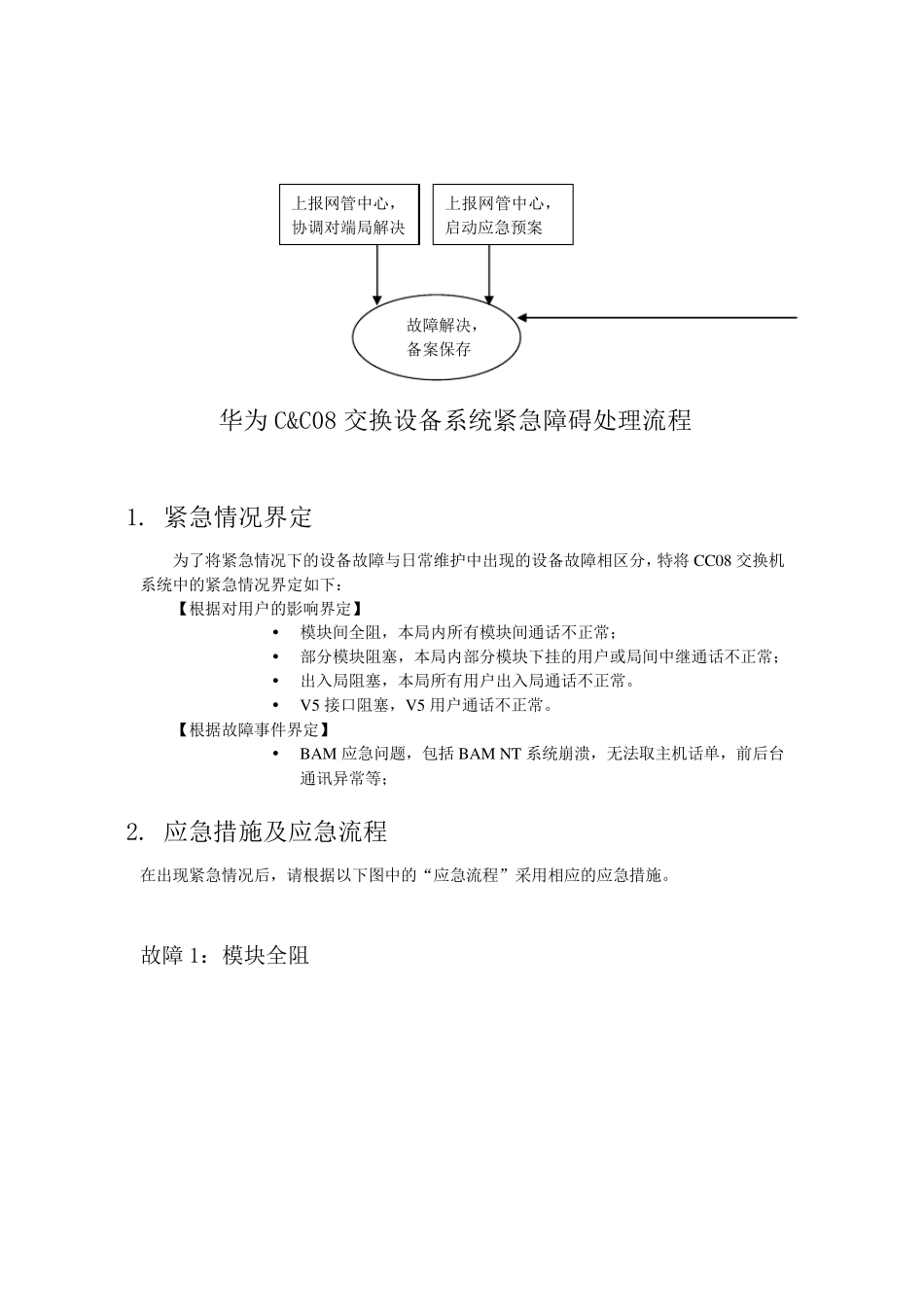 交换网重大故障应急预案_第3页