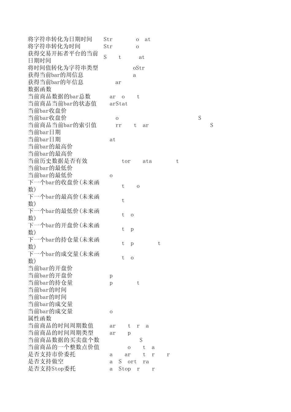 交易开拓者函数与文华对照表_第3页