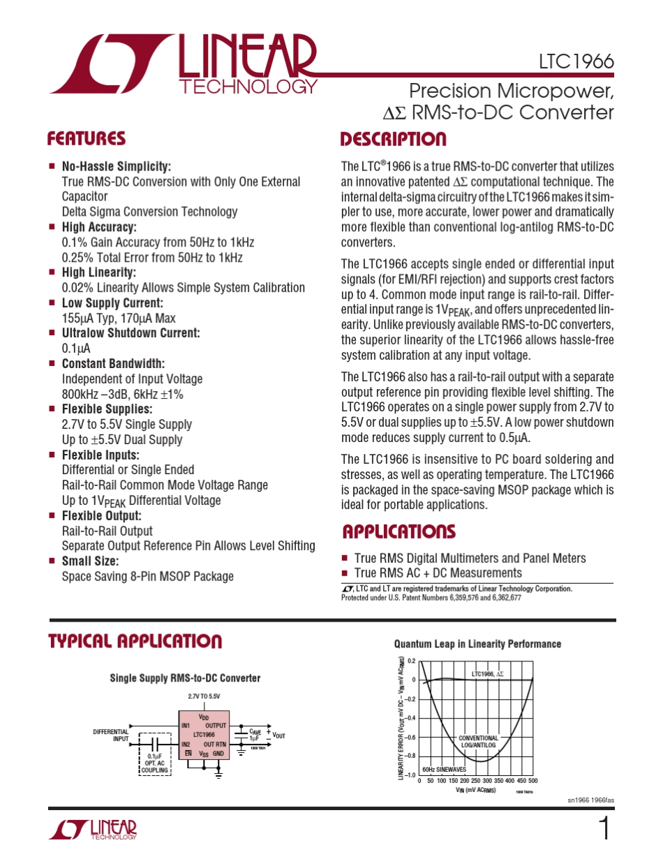 交流转直流芯片LTC1966_第1页