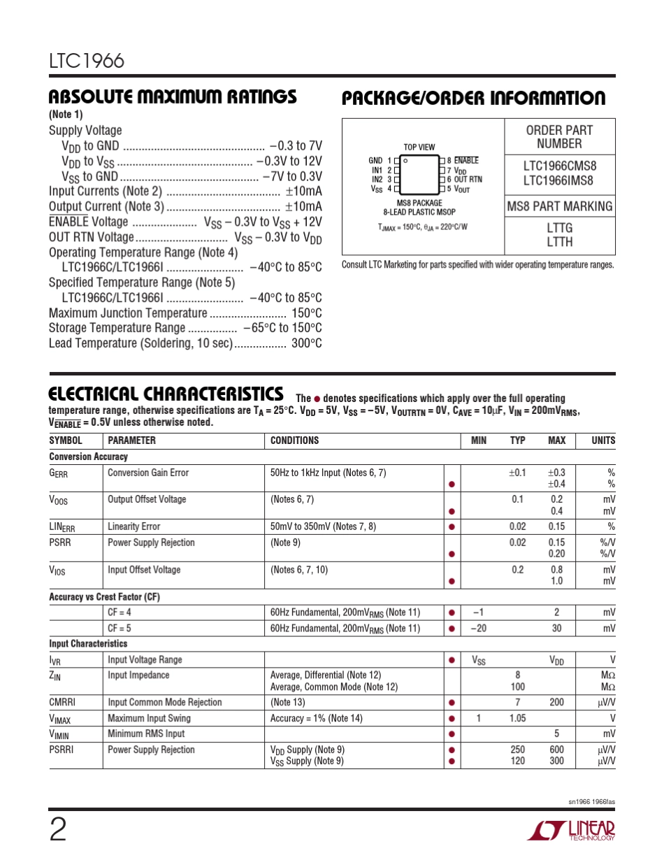 交流转直流芯片LTC1966_第2页