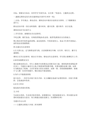 交通安全主题班会教案5篇