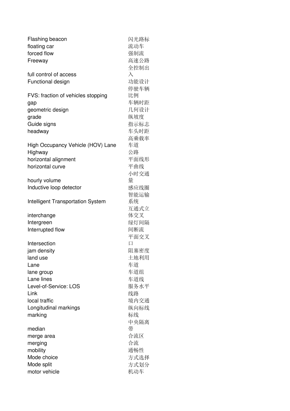 交通工程专业英语词汇表_第2页