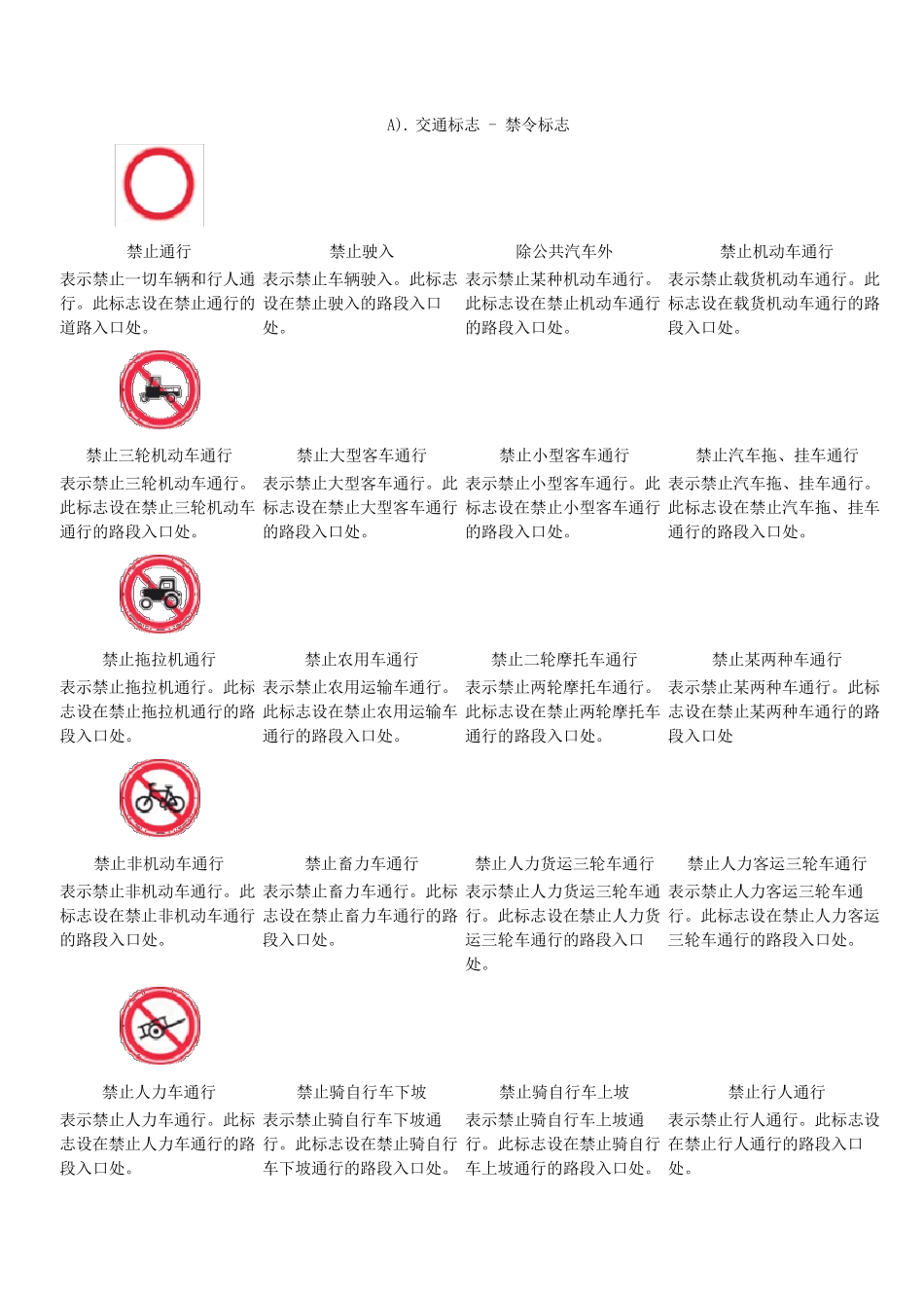 交通标志图片图解大全_第1页