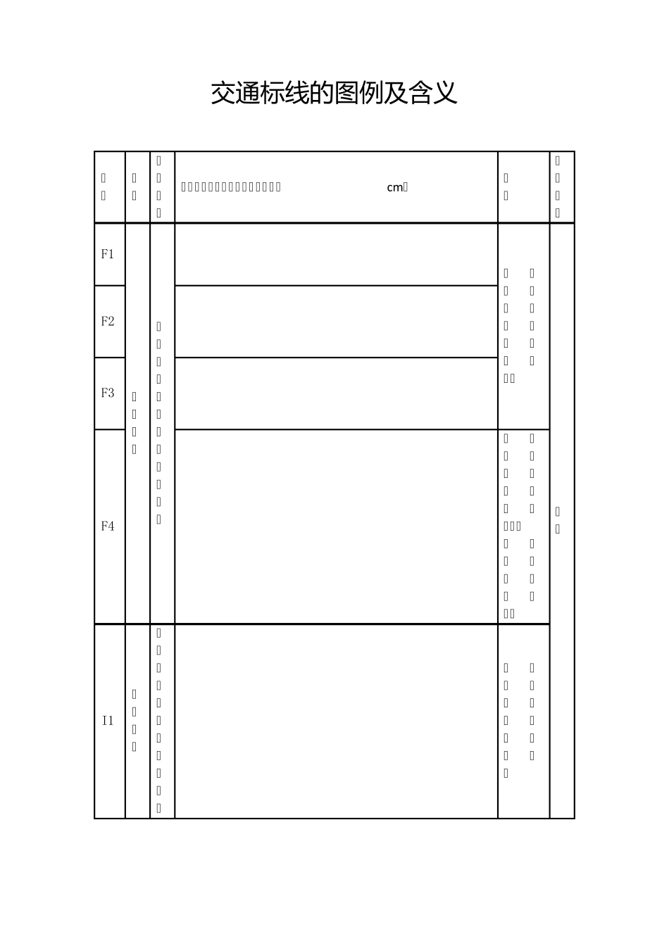 交通标线的图例及含义_第1页