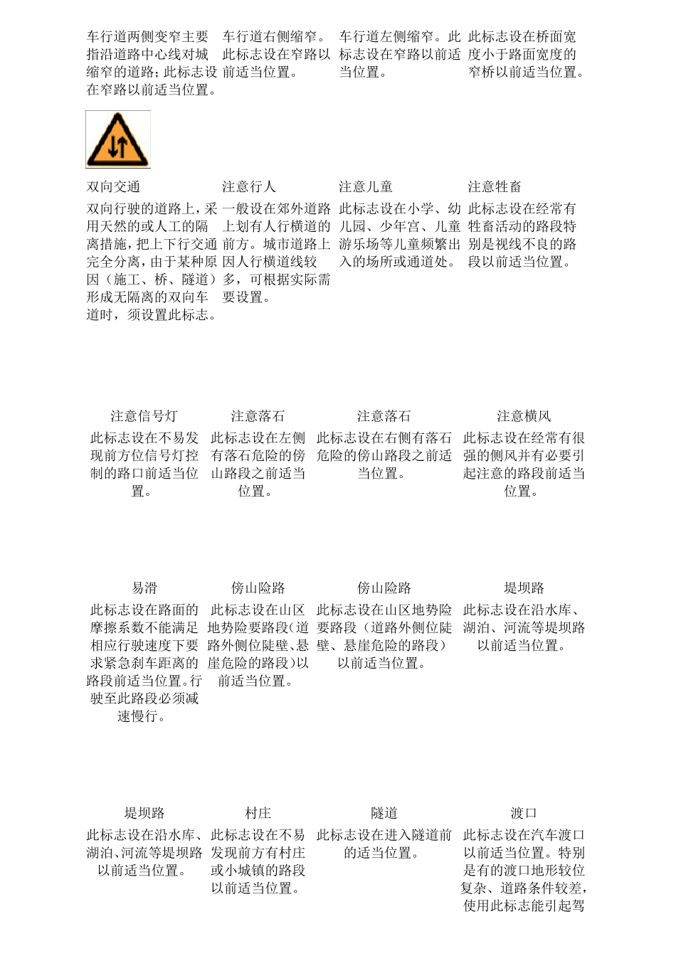 交通路标大全_第2页