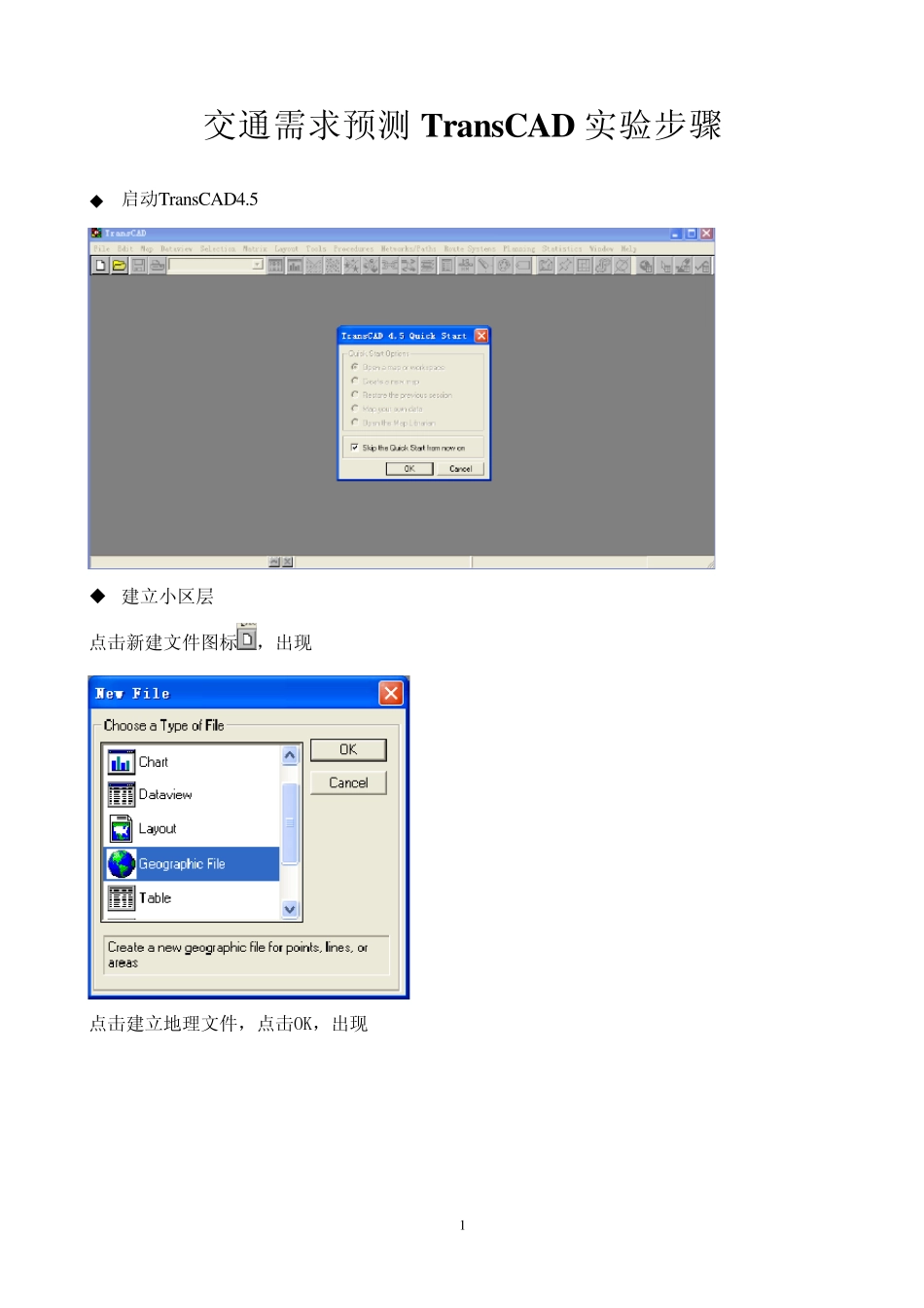 交通需求预测TransCAD实验步骤_第1页
