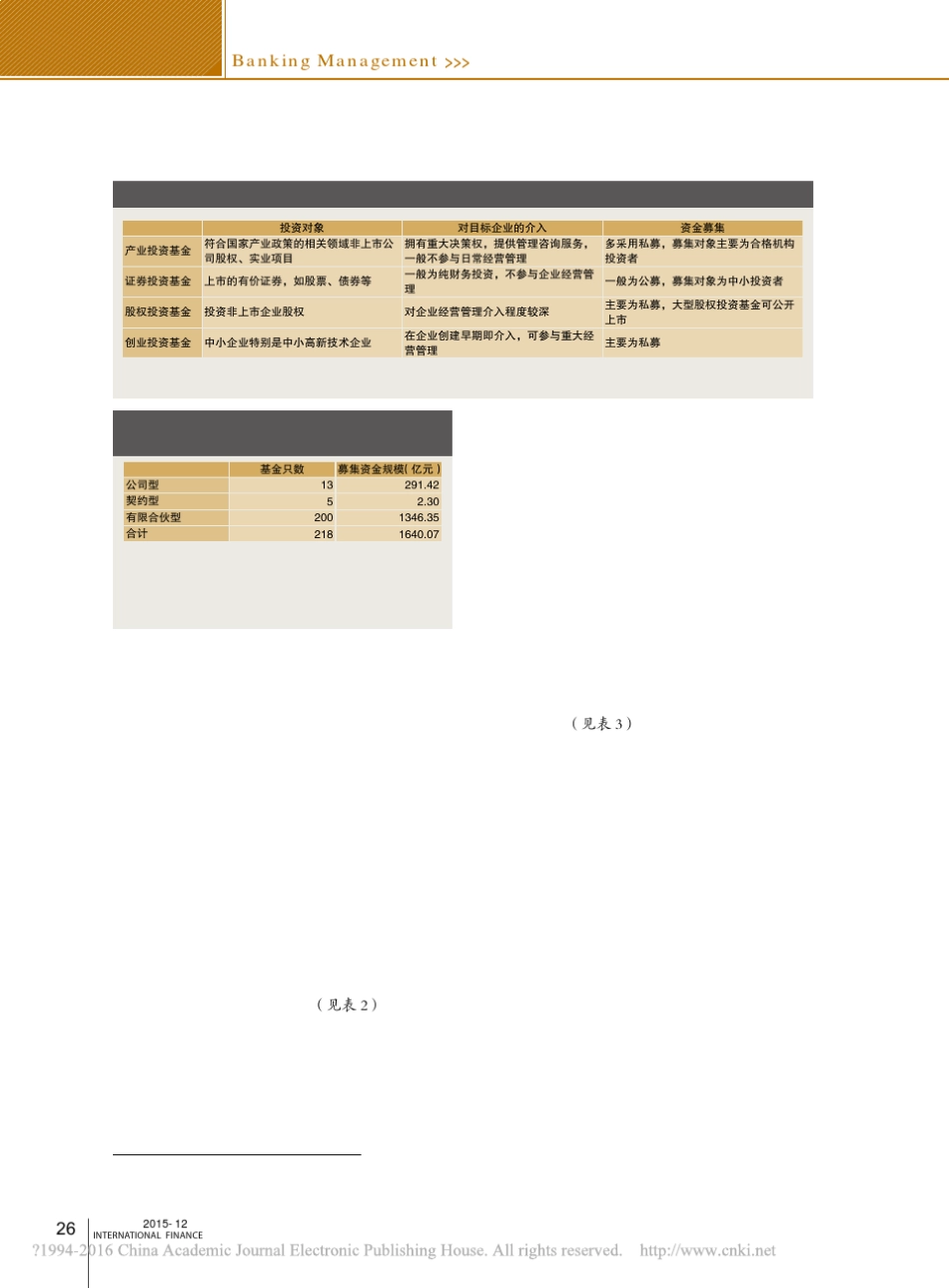 产业投资基金发展机遇与商业银行介入路径分析_龚澄_第2页