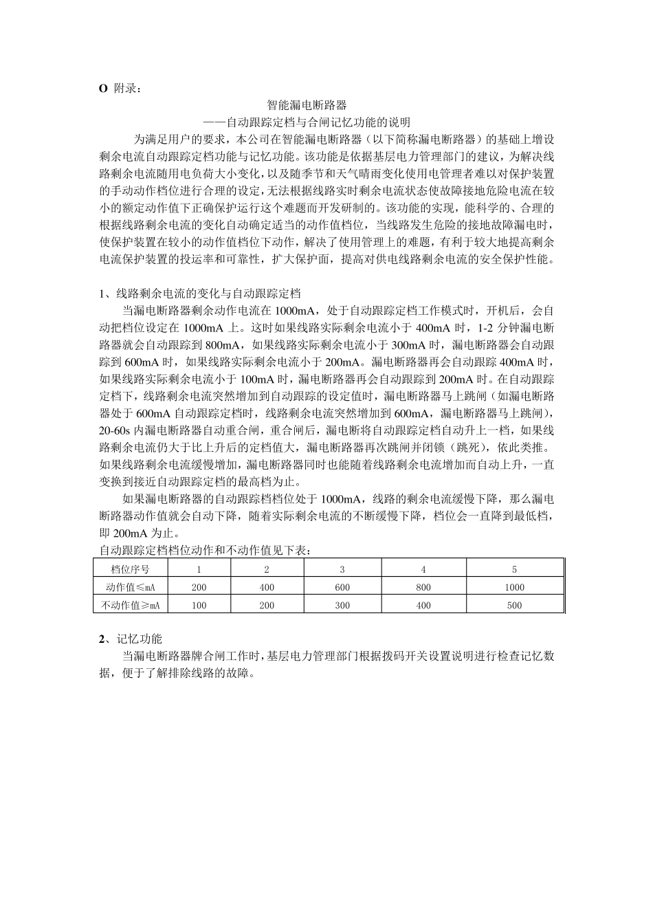 产品使用说明书(GRZL智能漏电断路器)_第1页