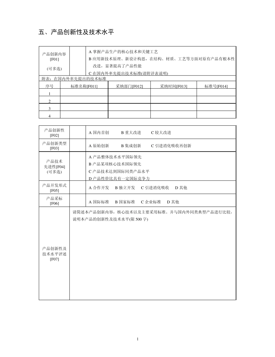 产品创新性及技术水平_第1页