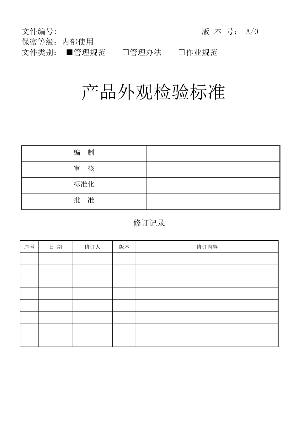 产品外观检验标准_第1页