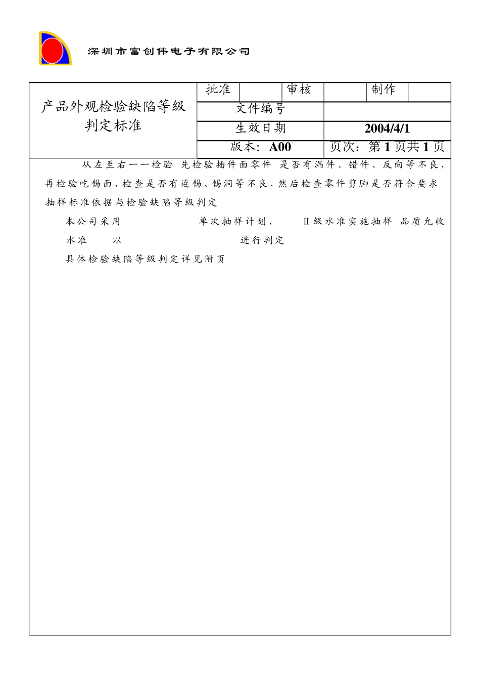 产品外观检验缺陷等级判定标准_第2页