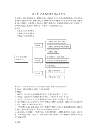 产品成本计算的基本方法