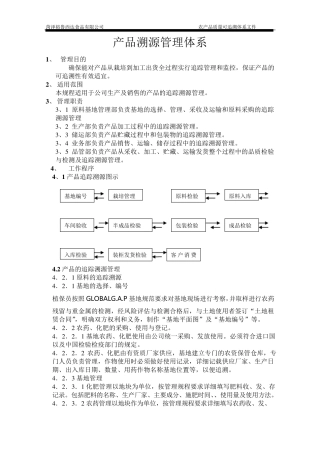 产品溯源管理体系文件