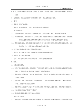 产品返工管理流程