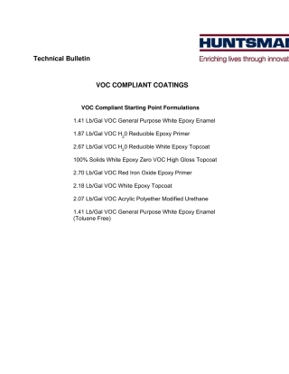 亨斯曼环氧固化剂以及配方大全2