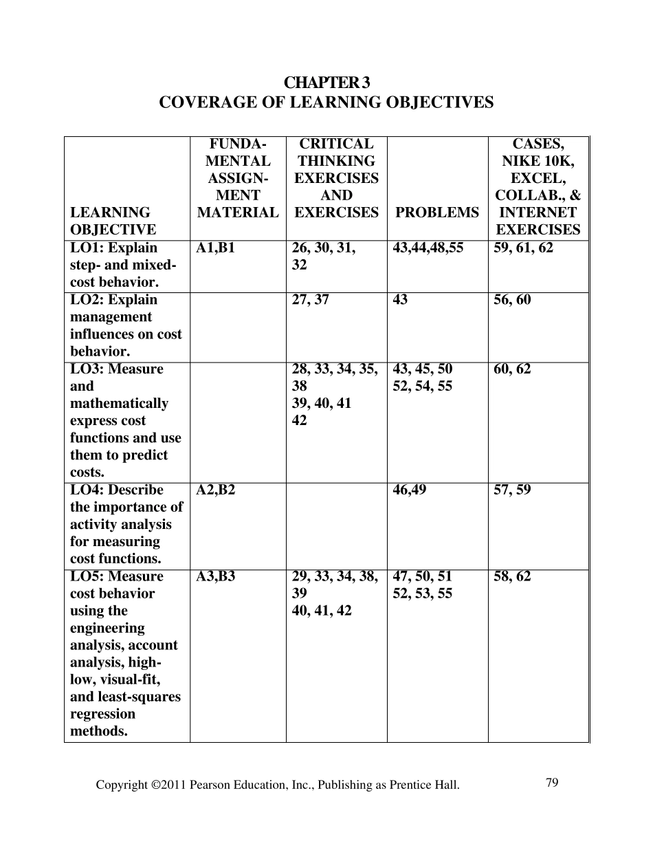 亨格瑞管理会计英文第15版练习答案03_第1页