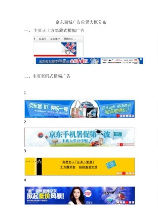 京东商城广告位分布