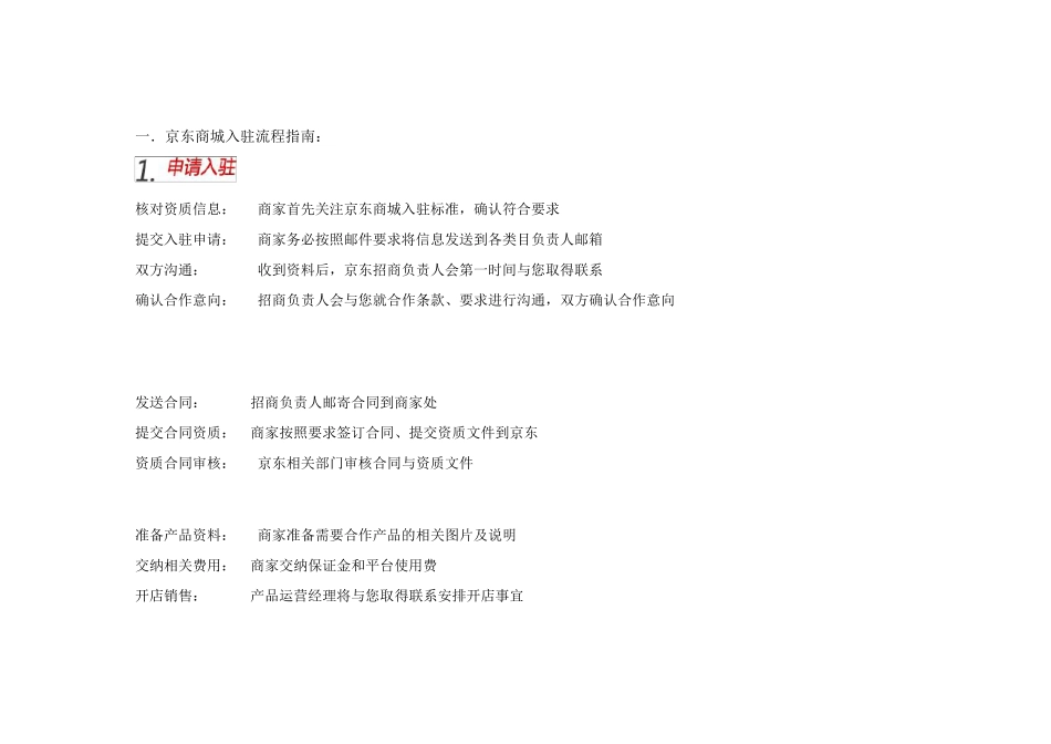 京东商城招商流程及细则_第1页