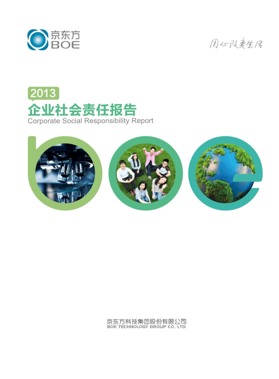 京东方(BOE)2013年企业社会责任报告_第1页