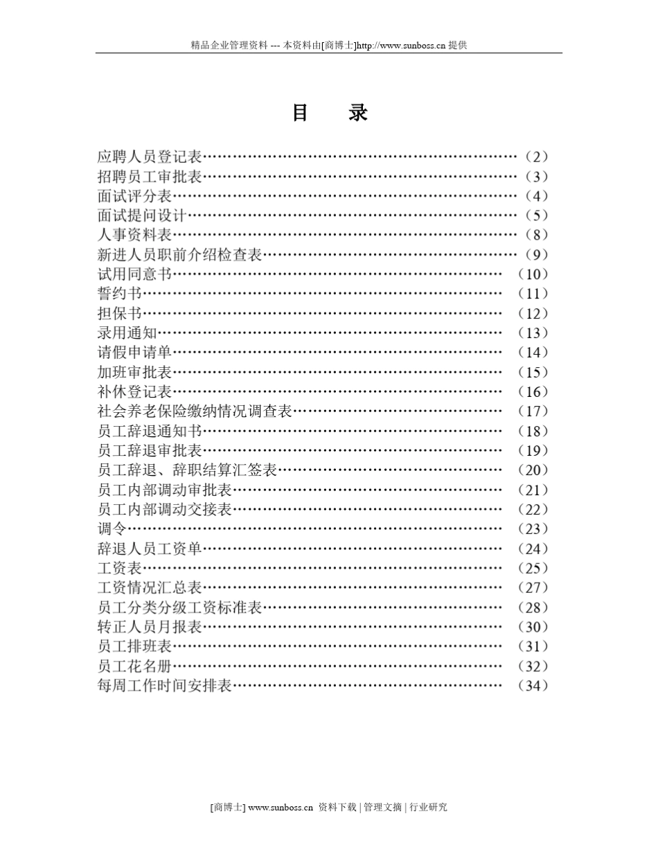 人事表格大全绝对实用(DOC38页)_第1页