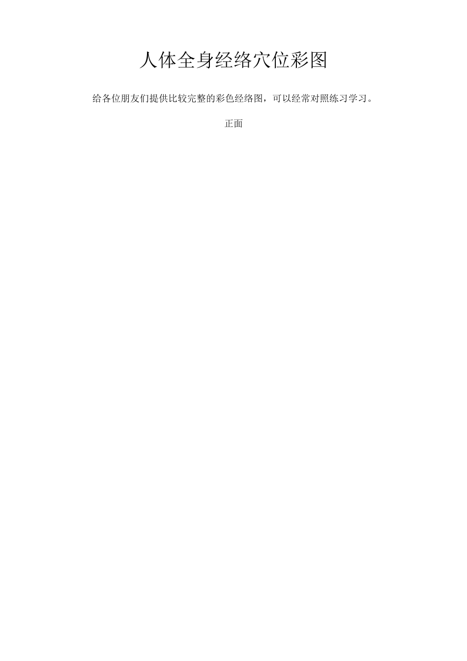 人体全身经络穴位彩图_第1页