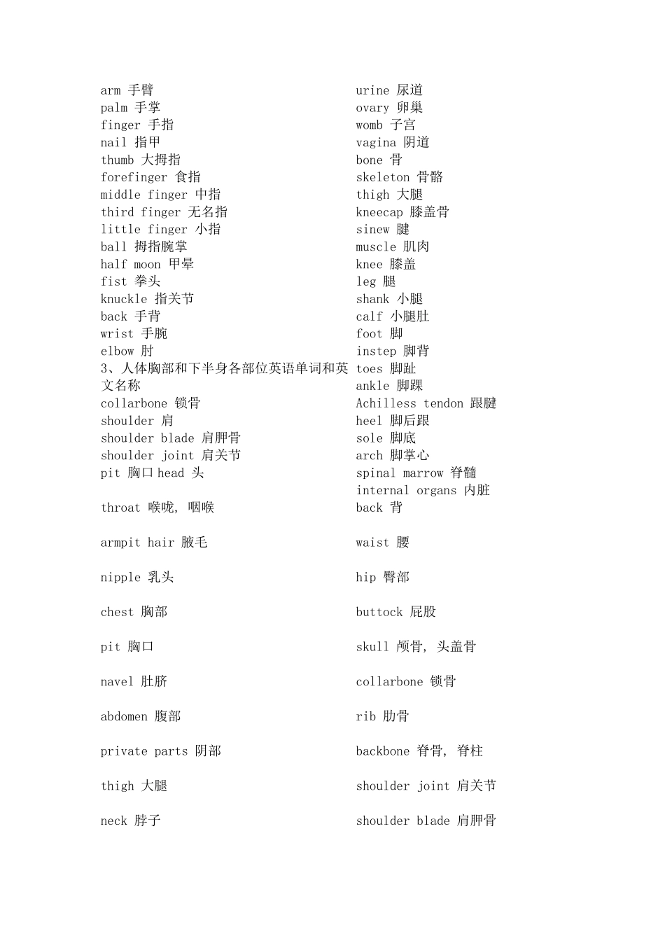 人体器官英语名称_第2页