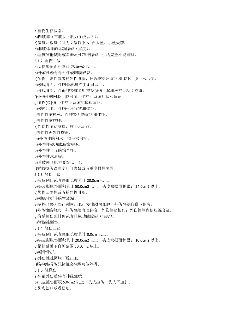 人体损伤程度鉴定标准(轻微伤轻伤重伤)_第3页