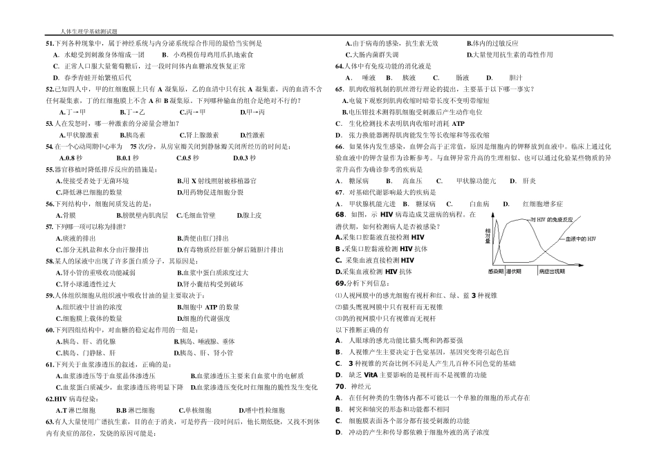 人体生理学基础测试题_第3页