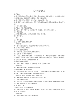 人体的运动系统