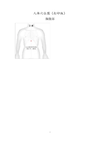 人体穴位图大全打印版