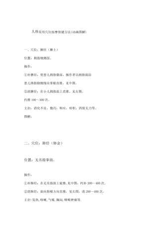 人体经络穴位图解大全手臂内侧