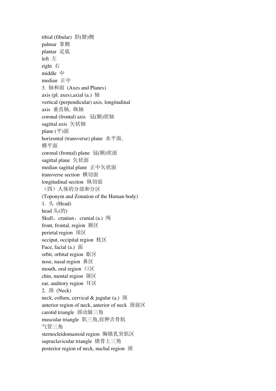 人体解剖学中英名词对照表_第2页