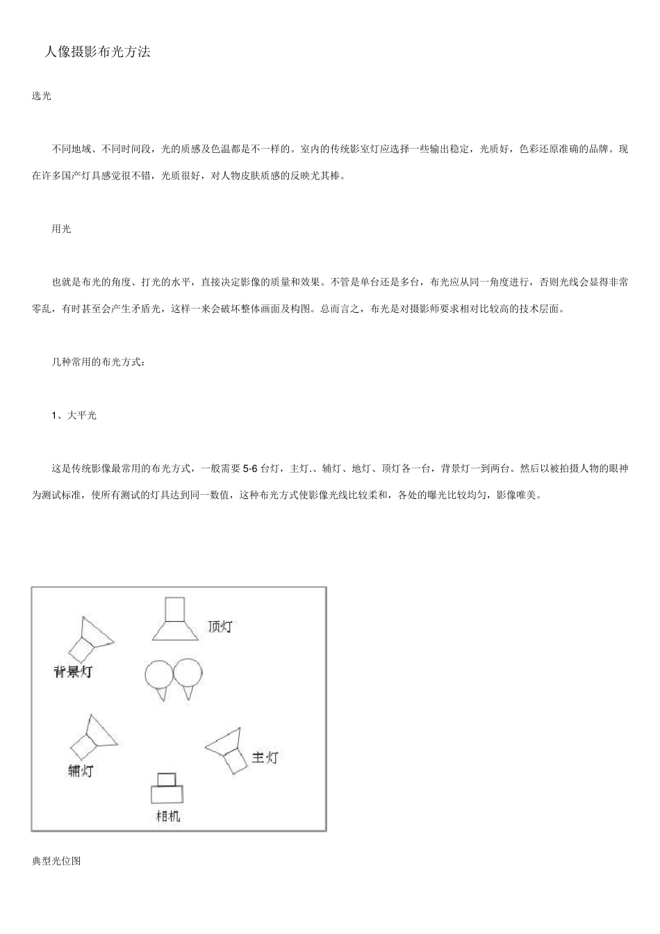 人像摄影布光方法_第1页