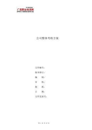 人力资源公司绩效管理方案