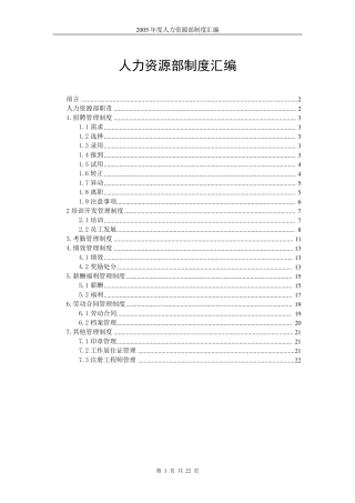 人力资源制度汇编