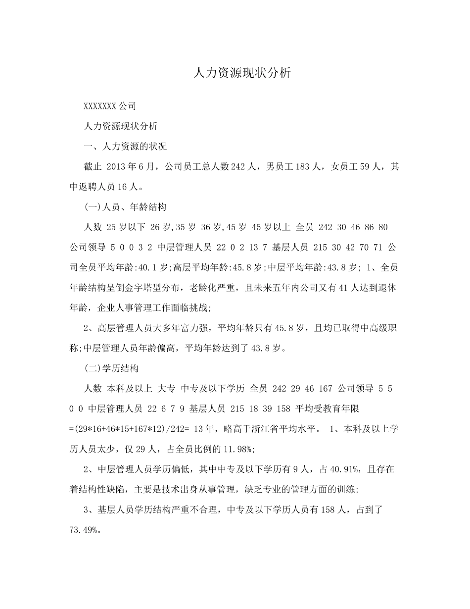 人力资源现状分析_第1页