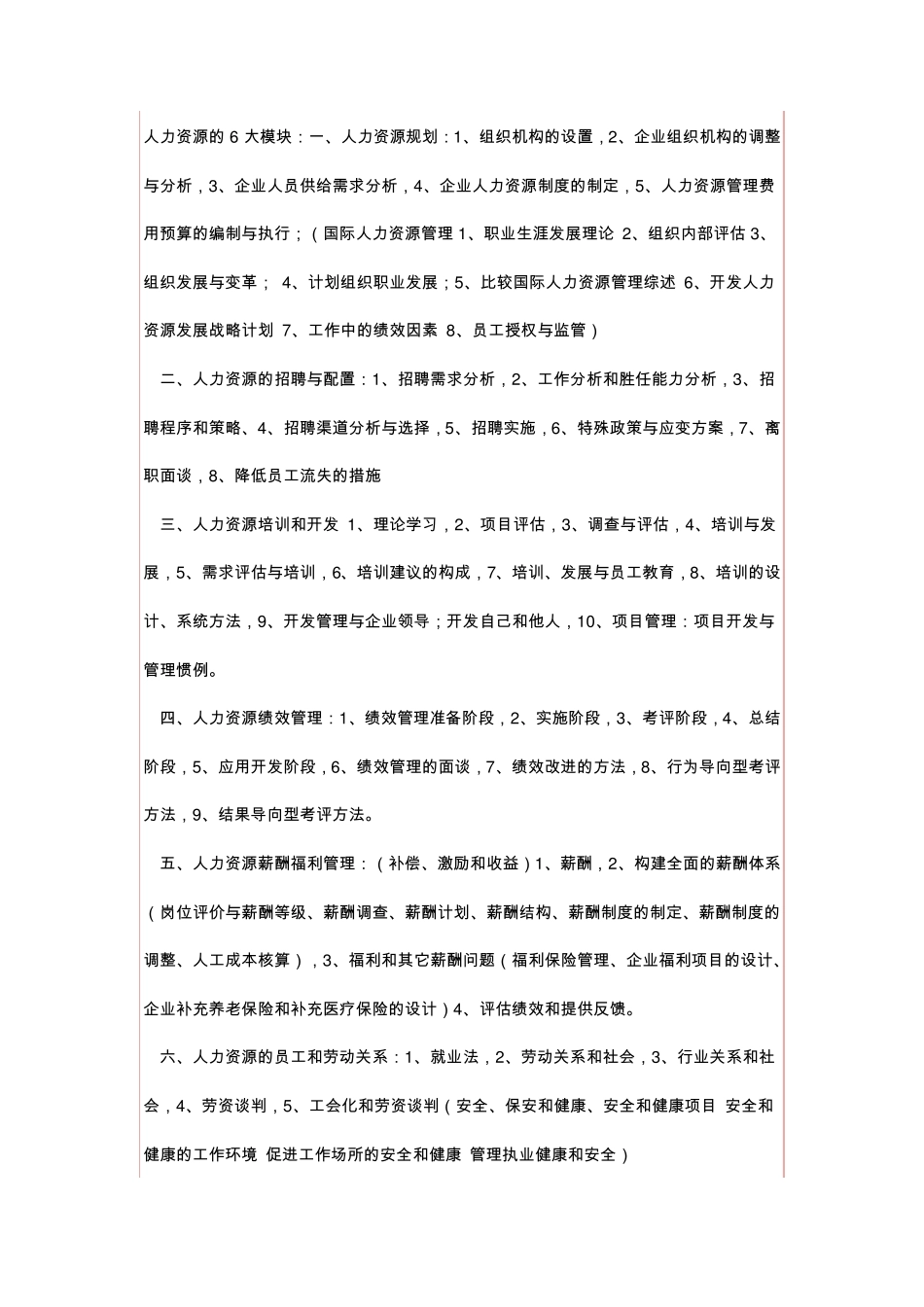 人力资源的6大模块_第1页