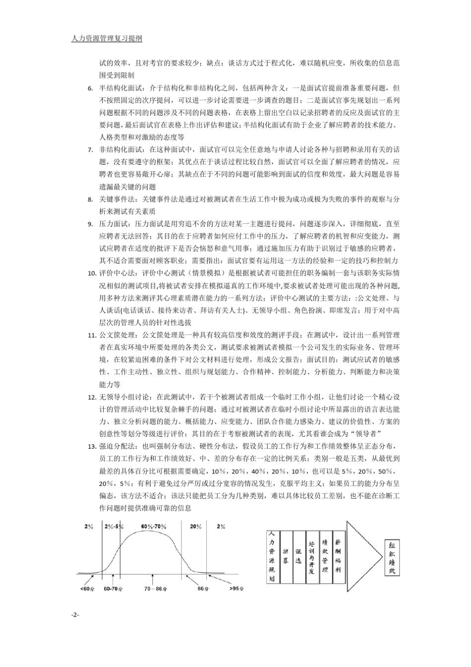 人力资源管理复习提纲(廖泉文,学位课程,期末考试)_第2页