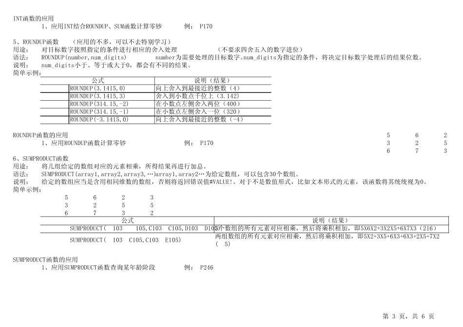 人力资源管理工作常用EXCEL函数教程40种_第3页