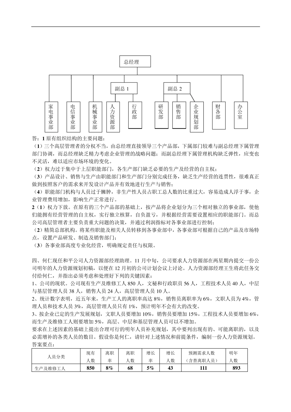 人力资源管理师案例分析题及答案汇总_第3页
