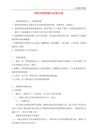 人力资源考核方案