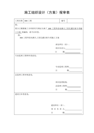 人工挖孔桩专项施工方案(最新、最全)