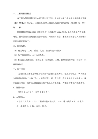 人工探槽施工方案